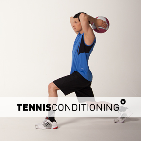 Lunge Overhead Med Ball Throw