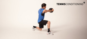 Diagonal Lunge Med Ball Trunk Rotations